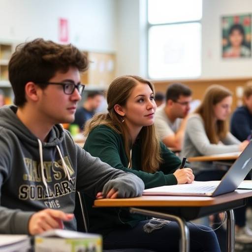 Studenti che partecipano a una lezione in una scuola superiore