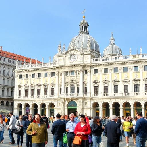 Turisti in Piazza San Marco a Venezia